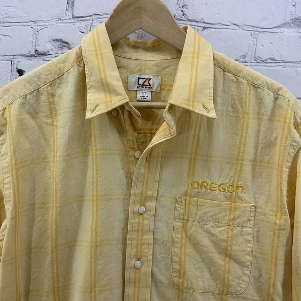 Cutter & Buck Button Down Shirt Mens Sz S Yellow - Picture 2 of 10